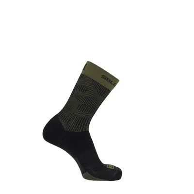 Produktbild von Salomon Wandersocken hike X ULTRA 1er Pack Black/Olive Night 39-41