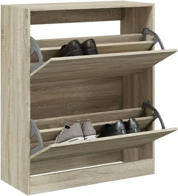Produktbild von Schuhschrank aus Holzwerkstoff in Sonoma-Eiche, 80 x 34 x 96,5 cm