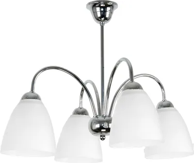 Immagine prodotto di Lampada da soffitto cromata con paralume bianco per il soggiorno BEN 7-251