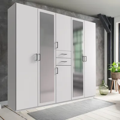 Produktbild von Kleiderschrank 225cm in weiß, DUNBAR-43