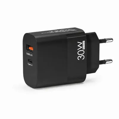 Produktbild von 30W USB-C Ladegerät GaN – 2-Port Schnellladeadapter (USB-C PD 30W & USB-A QC) für Samsung, Xiaomi, Smartphone & Tablet