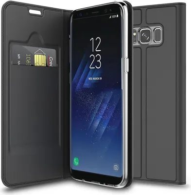Produktbild von Handy Hülle Samsung Galaxy S8 Plus Book Case Schutzhülle Tasche Slim Flip Cover Etui