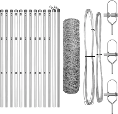 Produktbild von Möbel Zaun Set Set aus 2 Feuerverzinkter Stahl - Zaunzubehör 3352945