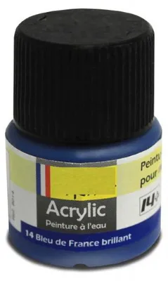 Produktbild von Heller 9014 -  Peinture Acrylic 014 bleu de france brillant, 12ml - Neu