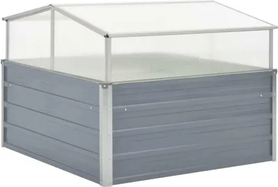 Obrázok produktu pre Skleník, 100x100x85 cm, pozinkovaná oceľ, sivý