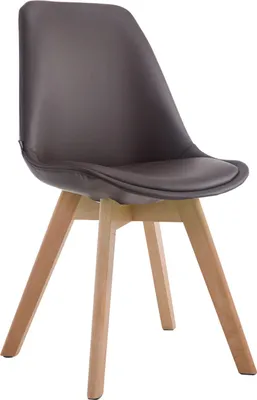 Produktbild von Stuhl HLO-CP58 Kunstleder Natura  braun