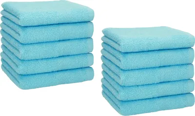 Produktbild von Betz Premium Seiftücher Set 10-teilig – 10× Seiftuch 30×30 cm, 100% Baumwolle 470 g/m², weich & saugstark, ® Farbe türkis