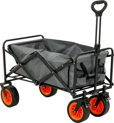 A studio shot of a folding wagon.
