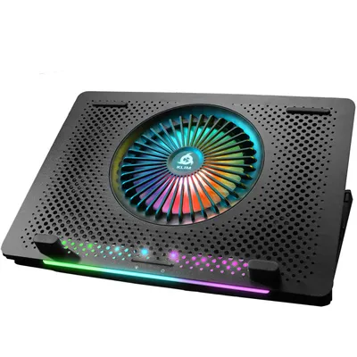 Produktbild von KLIM Orb + Laptop-RGB-Kühler- 11 bis 15.6 Zoll + Laptop-Gaming-Kühlung + USB-Lüfter mit Metallgitter + Stabil + Mac- und PS4-kompatibel