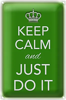 Produktbild von Blechschild Spruch 18x12cm Keep Calm and just do it