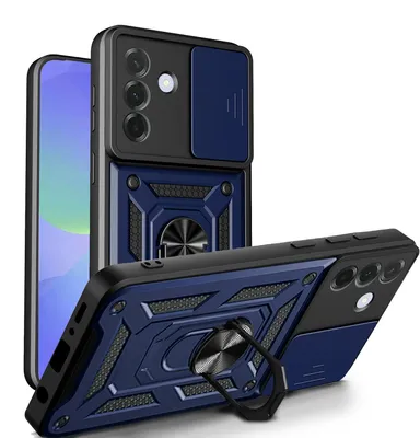 Produktbild von Outdoor Panzer Hülle für Samsung Galaxy A57 mit Kameraschutz Ringhalter Bumper Blau