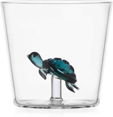 Produktbild von Trinkglas Tartraruga Marine aus der Kollektion Marine Garden, 30 cl, handgefertigt aus Borosilikatglas
