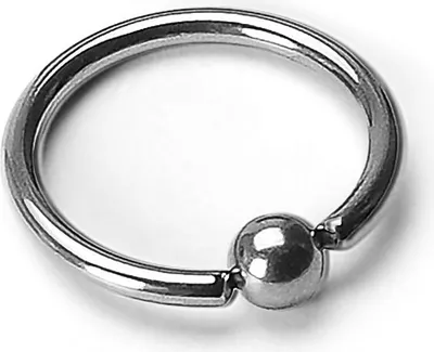 Produktbild von Klemmring Titan BCR Septum Piercing Captive Ring Lippe Ohr Augenbrauen Nase Brustwarze Autiga® silber 0,8 mm 6 mm