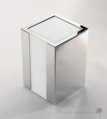 Produktbild von Badeimer / Kosmetikeimer aus Edelstahl mit Schwingdeckel (weiß)