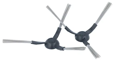 Produktbild von vhbw 2x Seitenbürste kompatibel mit Kärcher RCV3 Saugroboter - Reinigungsbürsten Set, schwarz / grau, 3-armig