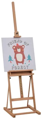 Zdjęcie produktu dla Sztaluga Sztaluga Studyjna Z Drewna Bukowego, Z Regulacją Wysokości I Kąta, Ze Schowkiem, Kolor Naturalny, 53X50,5X171-230Cm