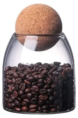 Vorratsdose aus Glas, 550 ml, luftdicht, mit Korkdeckel