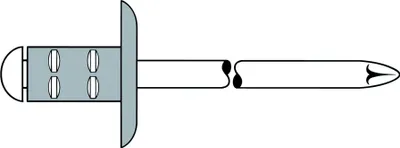 Produktbild von Gesipa PolyGrip Mehrbereichsschaft-Blindniete Alu/A 2 K 9,5 3,2 x 8 S 1000 Stk