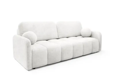 Produktbild von Schlafsofa Cube creme mit Schlaffunktion Bettkasten 218 cm Couch Stoff Cremona Modern 3-Sitzer