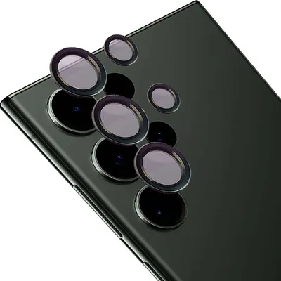 Produktbild von Gehärtetes Glas für die Kamera mit Applikator für Galaxy S23 Ultra, Bizon Glass Snap Lens, 1 Set, Schwarzer Rahmen