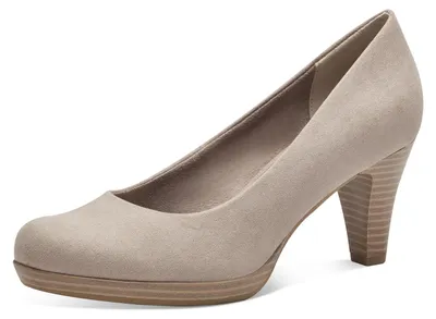 Immagine prodotto di Décolleté da donna Marco Tozzi, eleganti e versatili, con piccolo tacco a zeppa, in tessuto, modello 2-22411-41, taglia: 39 EU, colore: beige