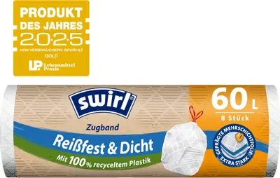 Obrázok produktu pre Vložky do koša Melitta Swirl s elastickou šnúrkou 60 l balenie 8 ks
