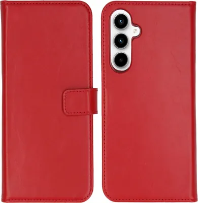 Immagine prodotto di Custodia a libro in vera pelle Selencia per Samsung Galaxy A55 - Rosso
