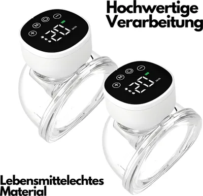 Produktbild von Elektrische Milchpumpe Brustpumpe Milchpumpe, 1-tlg., 3 verschiedene Modi mit unterschiedlichen Stufen, sicheres Material