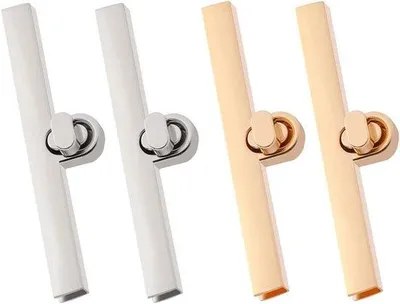 Immagine prodotto di Set di lucchetti in metallo, 4 pezzi, argento, accessori per borse