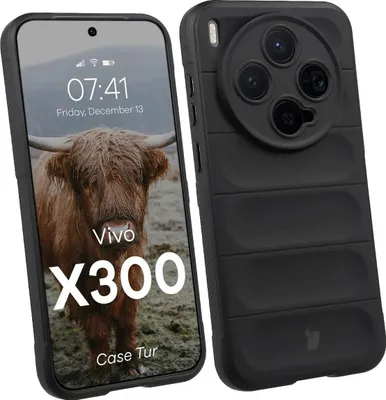 Produktbild von Robuste Handyhülle für Vivo X300, Bizon Case Tur, Schwarz