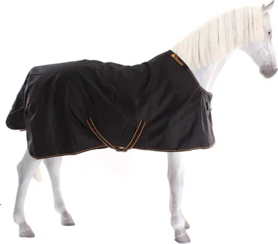 Produktbild von BUCAS Irish Turnout 50g + NECK black/gold Regendecke Outdoordecke mit Halsteil , Buc17_Gr.:155cm