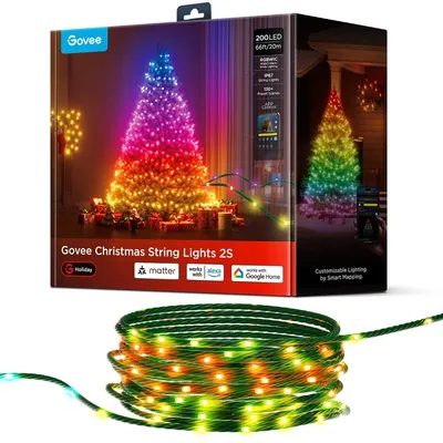 Zdjęcie produktu dla Govee H80C4, Inteligentne oświetlenie sznurkowe, Wi-Fi/Bluetooth, Zielony, 802.11b, 802.11g, Wi-Fi 4 (802.11n), LED, Wielo