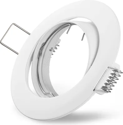 Produktbild von Einbaustrahler Weiß schwenkbar 68mm für GU10 und GU5,3 Leuchtmittel