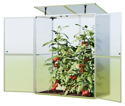 Zdjęcie produktu dla GFP szklarnia EMMA szklarnia na pomidory 147 x 73 x 173 cm - płytami poliwęglanowymi o grubości 8 mm