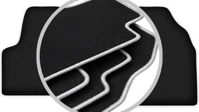 Produktbild von Fußmatten Automatten Velours Schwarz/Silber für Fiat Scudo I 1994-2006 Set 1-tlg