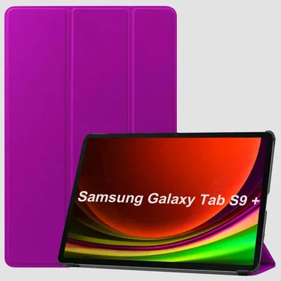 Image de Pour Samsung Galaxy Tab S10 Plus / S9 Plus FE Plus / S8 Plus : étui Wake UP Smart Cover à 3 volets pour tablette
