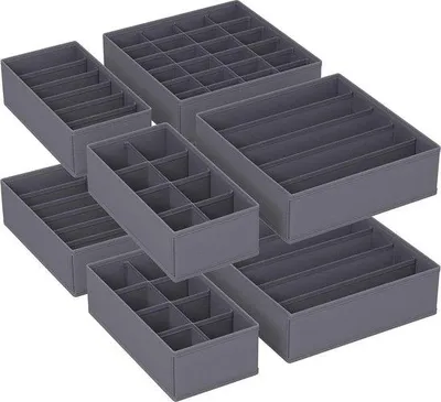 Produktbild von Famanu Unterwäsche-Organizer 8-teilig - Faltbarer Schubladen-Organizer für den Kleiderschrank