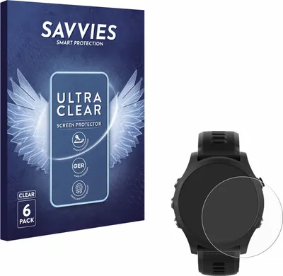 Produktbild von 6x Für Garmin Forerunner 935 Schutzfolie Savvies Displayschutz Display Schutz Folie Klar Transparent