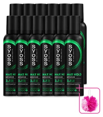 Obrázek produktu pro 12 kusů pěny na vlasy Syoss Keratin, objem 250 ml, balení