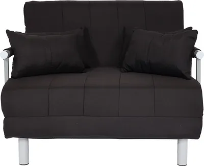 Zdjęcie produktu dla Fotel rozkładany HWC-K29, rozkładany fotel sofa łóżko dla gości rozkładana powierzchnia 186x97cm tkanina (270g/m²) ~ czarny