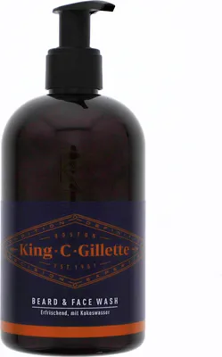Produktbild von King C. Gillette 3 in 1 Bart,- Gesichts- & Haarshampoo Tiefenreinigung & Pflege 350 ml