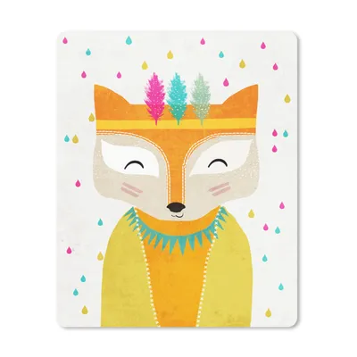 Produktbild von MuchoWow® Mauspad Mousepad Tiere - Farben - Fuchs - Porträt 30x40 cm - Mousepads - Maus Mat - Pad - Mausunterlage - Mausmatten