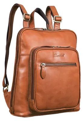 Produktbild von Benthill Rucksack Echt Leder Echt-Leder - Kurierrucksack Fahrradrucksack Trekkingrucksack - Damen Herren Rucksack - Lederrucksack