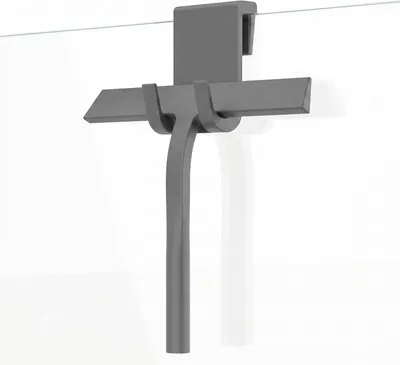 Imagen del producto de Raspador de ducha de silicona, 23 cm, con soporte que no requiere taladrar, para baño y ventanas