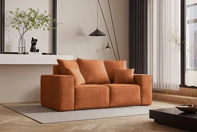 Produktbild von Kaiser Möbel Sofa, Zweisitzer Couch ELLA, Stoff Noel, Orange