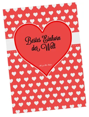 Produktbild von Mr. & Mrs. Panda Ansichtskarte Einhorn - Geschenk, einzelkarte, Grußkarte, Postkarten, Postkarte, Lieblingshorn, Einhörner, Bestes, Unicorn, Ansichtskarten, Freundin