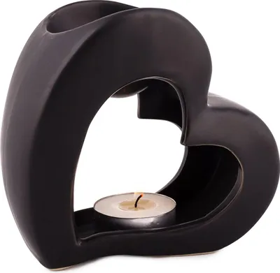 Produktbild von pajoma Duftlampe "Heart" schwarz 13 cm