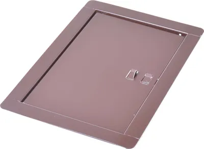 Produktbild von Aqbau® Kamintür Revisionstür Schornsteintür Revisionsklappe Wartungstür Metall Braun 14 x 21 cm
