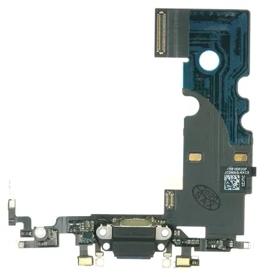 Produktbild von iPhone 8 Lade Anschluss Buchse Eingang Lightning Mikrofon Flex Kabel, Schwarz