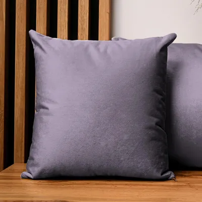 Produktbild von MG Design 2er Set Kissenbezüge 55 x 55 cm in Violett - mit Reißverschluss, samtig-weich, fein & dicht, pflegeleicht
